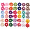 YAKA 40PCS(20Paris) Cute Dog Hair Bows with Rubber Bands Pearls Flowers Topknot Dog Bows Pet Grooming Products 20 Colors