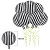 12 Pieces 18 Inch Black and White Striped Balloons Decoration Foil Balloons Aluminum Helium Balloons for Birthday Party, Baby Shower, Halloween, Ceremonies, Holiday Parties Decoration
