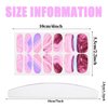 WOKOTO 16 Sheets Marble Design Full Nail Wraps for Women Girls Nail Polish Stickers for Nails Gradient Gel Polish Strips Stickers Nails for Women Girls Gel Nail Stickers Stick On Nails Color Strips