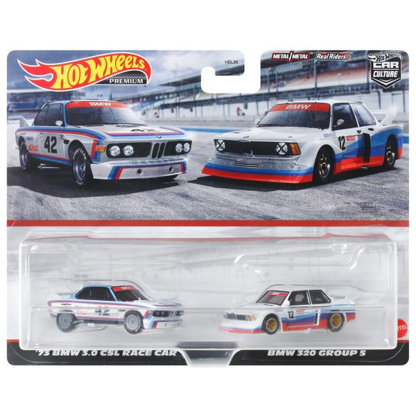 Hot Wheels Premium Car Culture Set of 2 Collectible Vehicles in 1:64 Scale with Real Riders Tyres and Metal Frame, Authentic Decoration, Toy for Children, 3+ Years, HKF55
