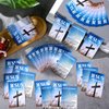 Noveread 200 Pcs Gospel Tract Card Salvation Cards Pocket Holy Postcard Prayer Postcards Christian Inspirational Bible Verses Bookmark for Christian Gift(Cross, Jesus Paid It All)