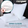Micropuff Queen Size Pillow Protectors with Zipper - 2 Pack - Soft and Breatheable Hypoallergenic Pillow Cover. Pillowcase Protects Against Stains, Spills, and Perspiration.