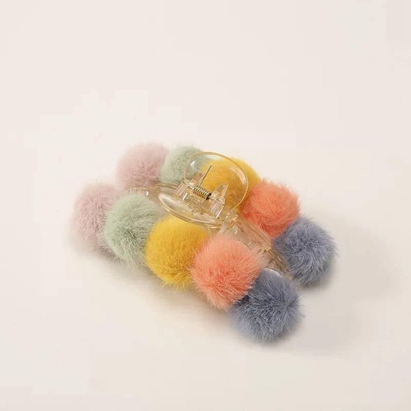 Plush Hair Claw Banana Clips - Thick Non-Slip Hair Barrettes for Girls