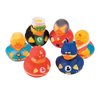 Fun Express Superhero Rubber Duckies (1 dz) Superhero Themed Party Favors, Character Toys, Rubber Duckies