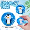 Syhood 24 Pcs Penguin Bouncy Ball Sea Creature Bounce Balls Sea Fish Party Favors Bouncing Penguin Toy Game Indoor Silicone Bouncing Ball Bulk 45 mm Gift for Christmas (Penguin)