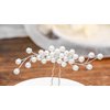 Coxiva Pearl Bride Hair Accessories Wedding Hair Pins Rhinestone Hair Piece for Women