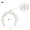 Wecoe 2pcs Pearl Skincare Headbands For Washing Face White Khaki Fluffy Spa Headbands Makeup Headband Face Wash Puffy Sponge Bubble Headband Hair Accessories For Women Girls Kids Teens Gifts