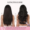 MAXITA Weft Hair Extensions Real Human Hair Remy Hair Natural Black Sew in Hair Extensions 16 Inch 100g Weft Real Human Hair Double Weft Soft Straight Human Hair Wefts