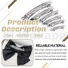 Wokape 50Pcs 3.94 Inch French Barrette Hair Clips, 100mm Metal Blank Hair Clips for Salon DIY Hair Accessories