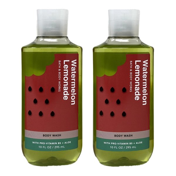 Bath and Body Work Watermelon Lemonade Body Wash 2 Pack (10 fl oz / 295 mL each)