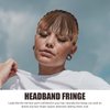 OSALADI Bang Hair Bands Synthetic Headband Wig with Bangs Front Hair Bangs Headband Braided Hair Hoop for Women, front hair extensions Light front hair bangs Brown headband bangs