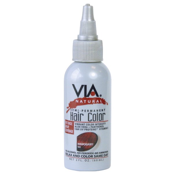 Via Natural Semi Permanent Hair Color 2oz 1PC (#94 - Mahogany)