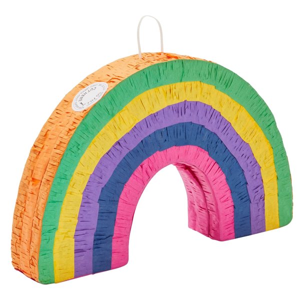BLUE PANDA Rainbow Pinata for Pride, Baby Shower, Kids Birthday Party Decorations, (Small, 16.8 x 3.0 x 10.7 Inches)