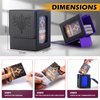 Komick MTG Commander Deck Box Emblem Embossed Logo with Window Display, PU Leather Card Storage Case 100+ Double-Sleeved Cards, TCG Deck Box, CCG, Yugioh Deck Box, Magic Cards (Purple Vitaath)