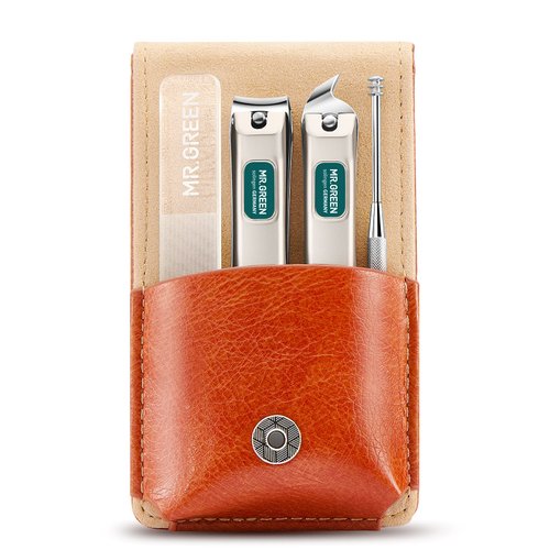 MR.GREEN Portable Manicure Sets Pedicure kits Stainless Steel Nail Clippers Tool Travel Grooming Case Nail Scissors Gift Box (Mr-6104)