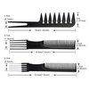 10PCS Black Hair Comb Set Hair Styling Comb for Women Men Kids Hairdressing Hair Cutting Combs for Hair Styling Tool