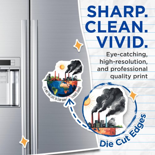 (2 Pack) Save The Planet Magnets - Environmental Awareness - Climate Change Action - Eco-Friendly Decor - Save Our Earth - 5" On Longest Side - for Cars, Fridges, Toolboxes - Made in USA - MAG7687