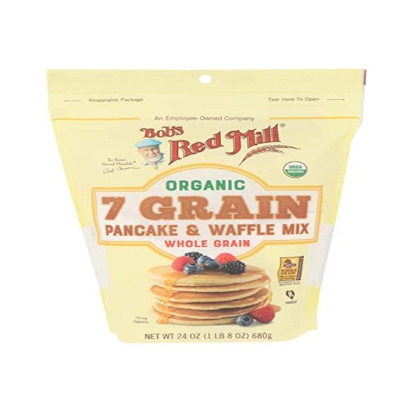 Bob's Red Mill Organic 7 Grain Pancake & Waffle Mix, 24 Ounce (Pack of 1)