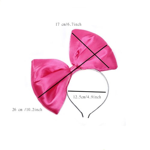AISIBO Bowknot Hair Bands, Halloween Big Hair Bow Headband, Women Bow Hairband Hair Hoop for Cosplay Costume Party Holiday Decoration