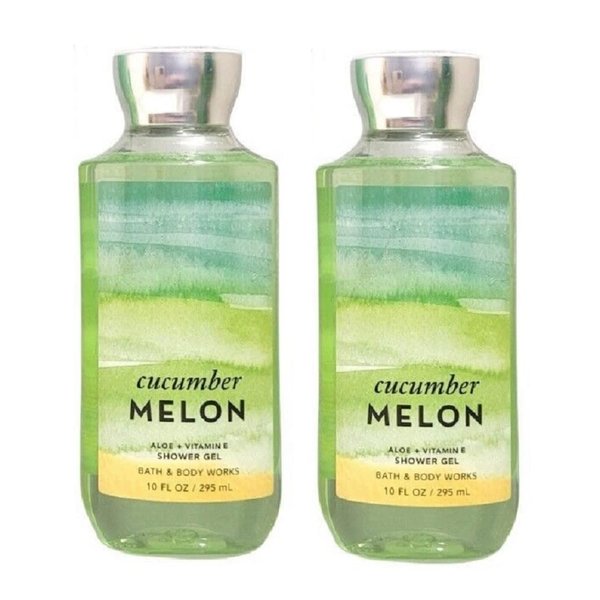 Bath and Body Works Cucumber Melon Shower Gel Gift Sets For Women 10 Oz 2 Pack (Cucumber Melon)