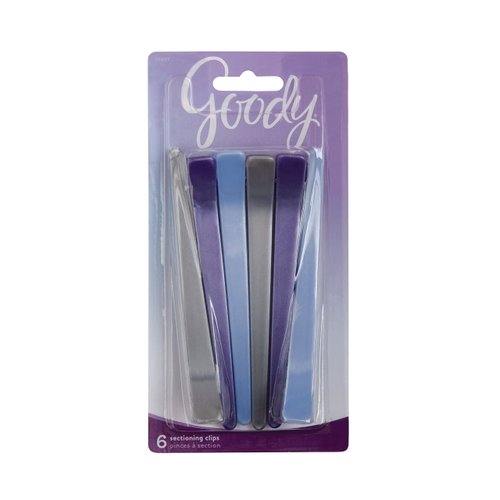 Goody Styling Essentials Sectioning Hair Clip, 6 Count (Pack of 2) Colors May Vary