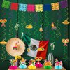49 PCS Cinco De Mayo Party Decorations, Fiesta Party Decorations Fiesta Banner Hanging Swirls Honeycomb Table Centerpieces Cinco De Mayo Fiesta Party Birthday Decor for Mexican Party Supplies