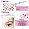 1024PCS Face Hair Gems Self Adhesive Rhinestones for Makeup Eyes Nails Crafting 15 Colors Heart Star Circle Jewels Bling DIY