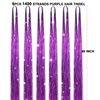 Nineibei Hair Tinsel Kit with Tools 6Pcs 1400 Strands Purple Tinsel Hair Extensions Fairy Hair Tinsel Heat Resistant Sparkling Shiny Glitter Hair Extensions for Women Girls Kids (Purple)