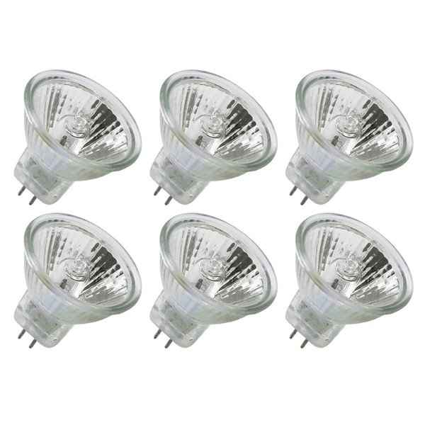 CTKcom MR11 12v 20w Halogen Bulbs(6 Pack)- Precision Halogen Reflector Fiber Optic Light Bulb with Glass Cover Dimmable Halogen Flood Bulb Warm White 2700K
