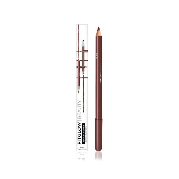 FITGLOW Beauty - Natural Lip Liner Pencil With Blending Brush | Vegan, Woman-Owned Clean Beauty (Root)