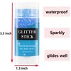 MEICOLY Blue Body Glitter Stick,Waterproof Mermaid Face Glitter Gel,Chunky Glitter for Face/Body/Hair/Eyes/Lip,Holographic Sequins Paint,Sparkling Face Glitter Makeup Body Glitter for Women