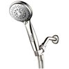 HotelSpa® 7-Setting Ultra-Luxury Handheld Shower-Head with Patented On/Off Pause Switch (Brushed Nickel/Chrome)