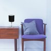 Simple Designs LT2007-BLK Chrome Mini Basic Table Lamp with Fabric Shade, Black