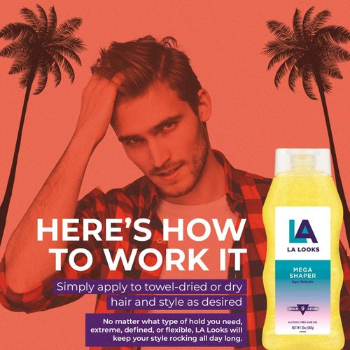 IO-style L.A. LOOKS Styling Gel Mega Mega Hold 20 oz (Pack of 4)