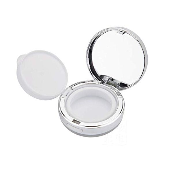LASSUM 15g 0.5oz Empty Make-up Powder Container Air Cushion Puff Case BB Cream Box with Air Cushion Sponge Powder Puff and Mirror