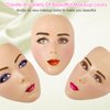 3D Makeup Practice Kit,Reusable Silicone Makeup Practice Face Board/Makeup Mannequin Face,with Makeup Brushes Set&Eyebrow Pencils&Eyelashes&a Makeup Bag&makeup remover towel&Eyeshadow&Lipstick