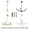 Haligate Black Sloped Ceiling Adapter for Pendant Light Chandelier Ceiling Lamp 1 Pcs, Vaulted Ceiling Light Fixtures