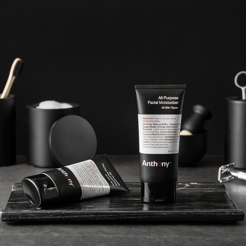 Anthony All-Purpose Facial Moisturizer – Men’s Hydrating Lotion for Dry Skin – Lightweight, Non-Comedogenic, Anti-Aging Formula – 3 Fl Oz - Pack Of 3