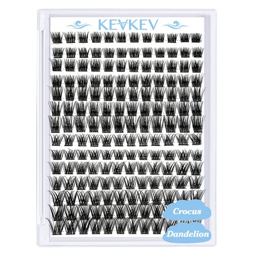 Lash Clusters 168 Pcs Cluster Lashes Eyelash Clusters DIY Cluster Eyelash Extensions Individual Lashes Thin Band & Soft(Crocus & Dandelion,C-mix)