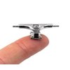 Teak Tuning Prodigy Swerve Fingerboard Trucks, Silver Chrome Colorway - 34mm Wide - Inverted Kingpin - Professional Shape, Appearance & Components
