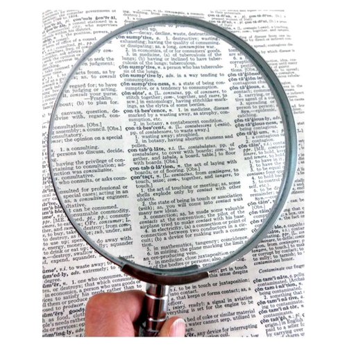 Pinpoint 2X Handheld Magnifier | 4" (10.2 cm) Diameter Lens | Steel & Chrome Finish | Ideal for Reading, Studies, & Detailed Work