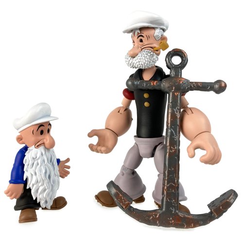 Boss Fight Studio Poopdeck Pappy Popeye Classics Wave 2 Collectible Action Figure – Highly Articulated Figurine with Accessories Including Alternate Hands and Head, Hat, Anchor, and Pooky Jones – 1:12