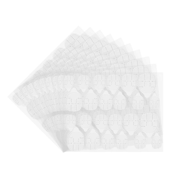 Laza 240pcs Ultrathin Breathable Adhesive Tabs Fake Nail Glue Sticker 10 Sheets Super Sticky Double Sided Tips (Germany Jelly Gel) Flexible for Acrylic False Nails Manicure Tape