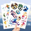 Y 10 Sheet Soccer Temporary Tattoo Stickers Men Women Boys Girls Makeup Festival Carnival Birthday Party Fake Body Tattoos for Watch Football Match Theme Face Tattoos Body Tattoos
