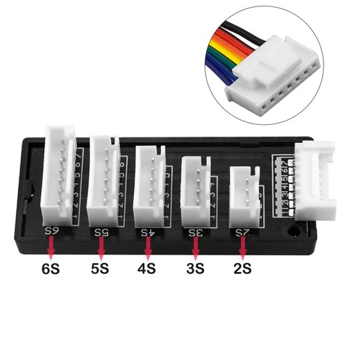 WMYCONGCONG 4 PCS 2-6S Balance Board Battery Charger Extend Expansion Board Adapter Converter for RC Vehicles Lipo Battery Charging