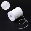 AHANDMAKER 100 Yards 1.5mm White Nylon Braided Lift Shade Cord, Roll Blind Replacement String with 5Pcs Wood Pendant, Blinds Cord String Kit for Window Blinds Roman Shade Repair, Gardening Plant Craft