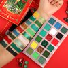DE'LANCI Christmas Makeup Palette,18 Colors Highly Pigmented Multichrome Red Green Eyeshadow Pallet,Matte Shimmer Eye Shadow, Red Green Gold Fine Pressed Glitter Shades for Face Body | Grinch Makeup