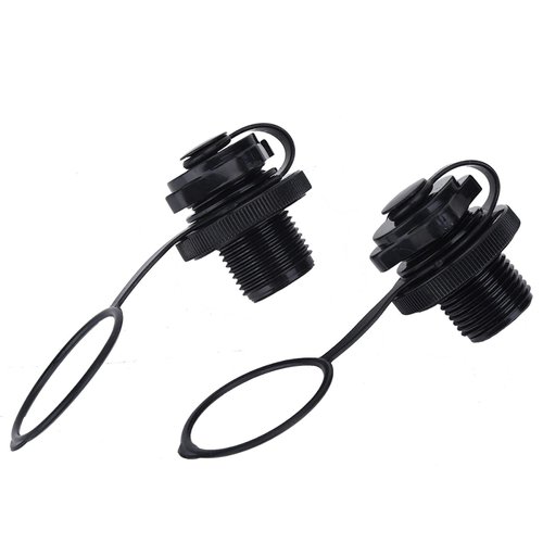 2Pcs Inflatable Boat Valve, Inflatable Boat Spiral Air Plug, Air Mattress Kayak Raft Plug Replacement Screw Air Valve Boston Valve for Rubber Dinghy Pool Airbeds