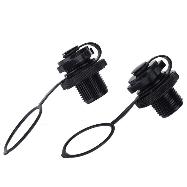 2Pcs Inflatable Boat Valve, Inflatable Boat Spiral Air Plug, Air Mattress Kayak Raft Plug Replacement Screw Air Valve Boston Valve for Rubber Dinghy Pool Airbeds