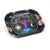 Rolling Trays Premium Metal Tray with Design - Perfect Size for Home Or Travel Accessories, Lifetree